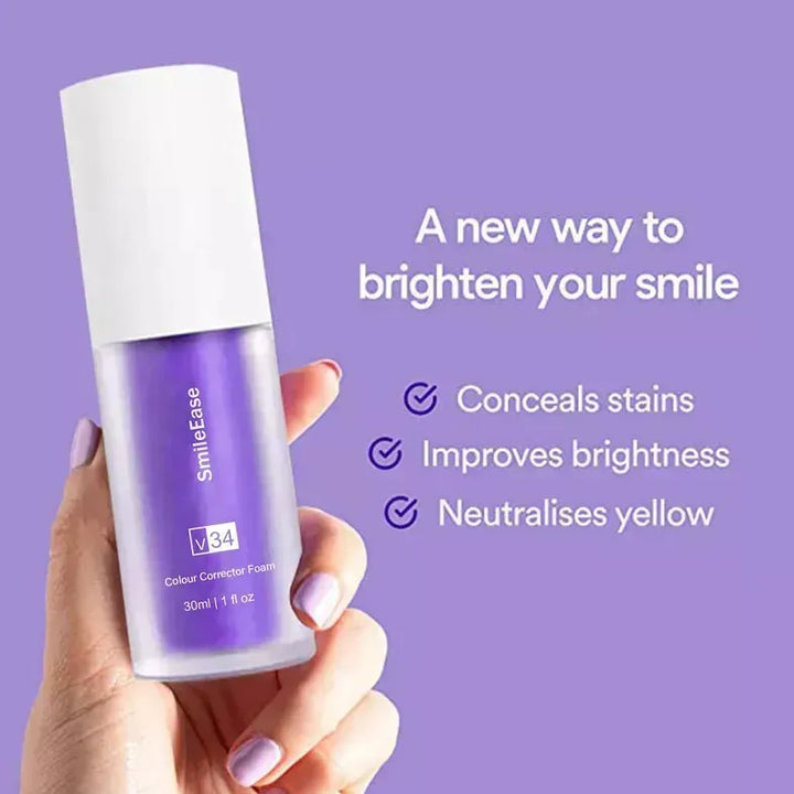 Pasta de dientes blanqueadora púrpura, 30ml, limpieza profunda, eliminación de manchas, dentifrice, aliento fresco, elementos esenciales para el cuidado bucal para la vida diaria
