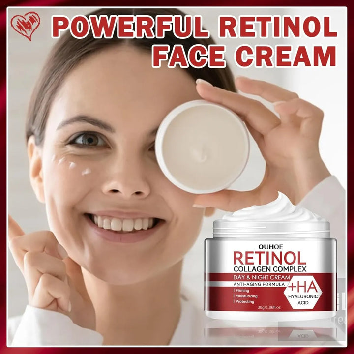 Creme de ácido Retinol e Colágeno – clareador de melasma, Firmeza, Anti-Rugas, Hidratação e Clareamento da Pele